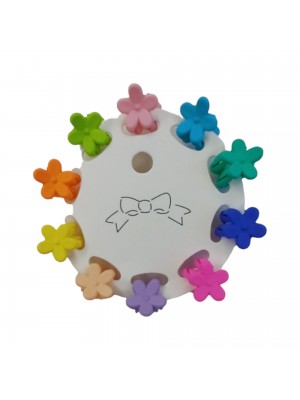 Κλάμερ μαλλιών λουλούδι 0.5 cm σετ 10 τμχ RO ACCESSORIES