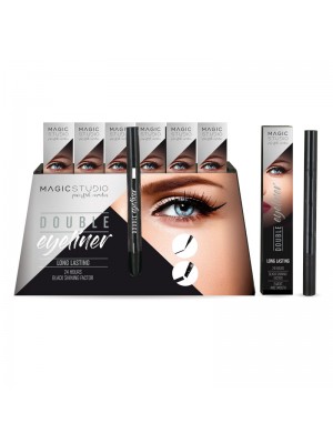 Double Eyeliner Long Lasting Black 1 τμχ Folia Professional