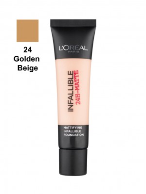 Infallible 24h Matte Foundation No24 Golden Beige (35ml) L'oreal