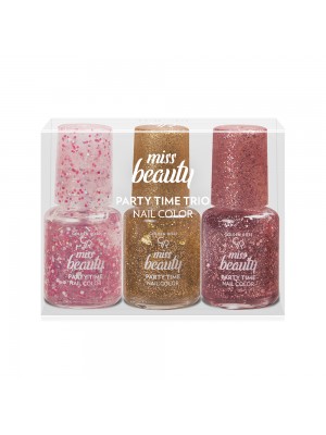 Miss Beauty Trio Nail Color Party Time Golden Rose