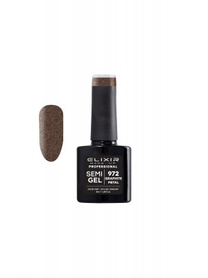 Ημιμόνιμο βερνίκι 8ml – #972 (Graphite Metal) ELIXIR MAKE-UP