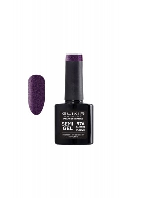 Ημιμόνιμο βερνίκι 8ml – #976 (Glitter Mauve) ELIXIR MAKE-UP