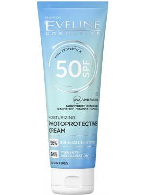 Ενυδατική αντηλιακή κρέμα προσώπου SPF50 EVELINE