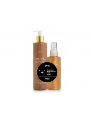 SPARKLE BRONZE BODY LOTION 250ML CITY BRONZE + ΔΩΡΟ GRIGI SPARKLE HAIR & BODY MIST GOLD BRONZE TRAVEL 100ML GRIGI