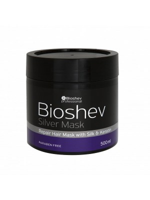 SILVER ΜΑΣΚΑ ΜΑΛΛΙΩΝ ΜΕ ΜΕΤΑΞΙ ΚΑΙ ΚΕΡΑΤΙΝΗ 300ML BIOSHEV