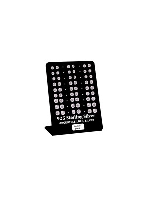 Σκουλαρίκι αυτιού Ασήμι 925 4/5/6 mm 4 clip Zircon Rhodium plated Ro Accessories