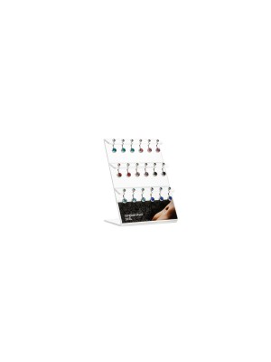 Σκουλαρίκι αφαλού Stainless Steel χρώμα στρας 1τμχ Ro Accessories