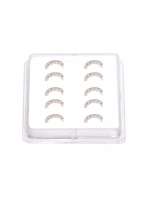 Σκουλαρίκι κρίκος στρας μύτης Silver 925 1 τμχ RO ACCESSORIES