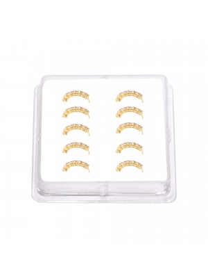 Σκουλαρίκι μύτης Silver 925 κρίκος χρυσό RO ACCESSORIES