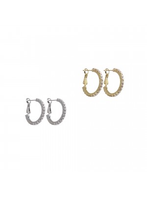 Σκουλαρίκι Κρίκος ασημί-χρυσό 20 mm RO ACCESSORIES