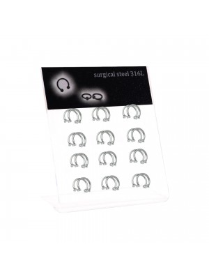 Σκουλαρίκι πέταλο Stainless Steel Zircon RO ACCESSORIES