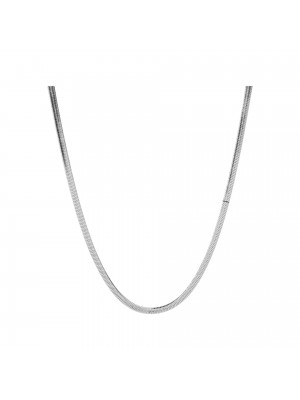 Γυναικείο κολιέ ασημί αλυσίδα snake 4mm RO ACCESSORIES