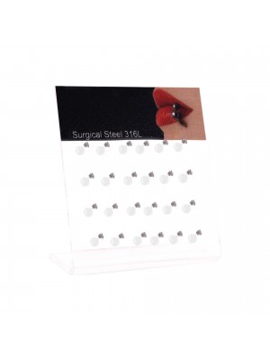 Σκουλαρίκι χειλιού Silicone 3 clip Zircon RO ACCESSORIES