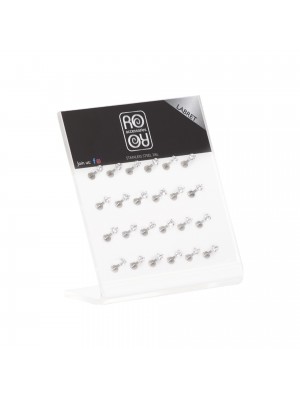 Σκουλαρίκι χειλιού Stainless Steel 3 clip Zircon RO ACCESSORIES